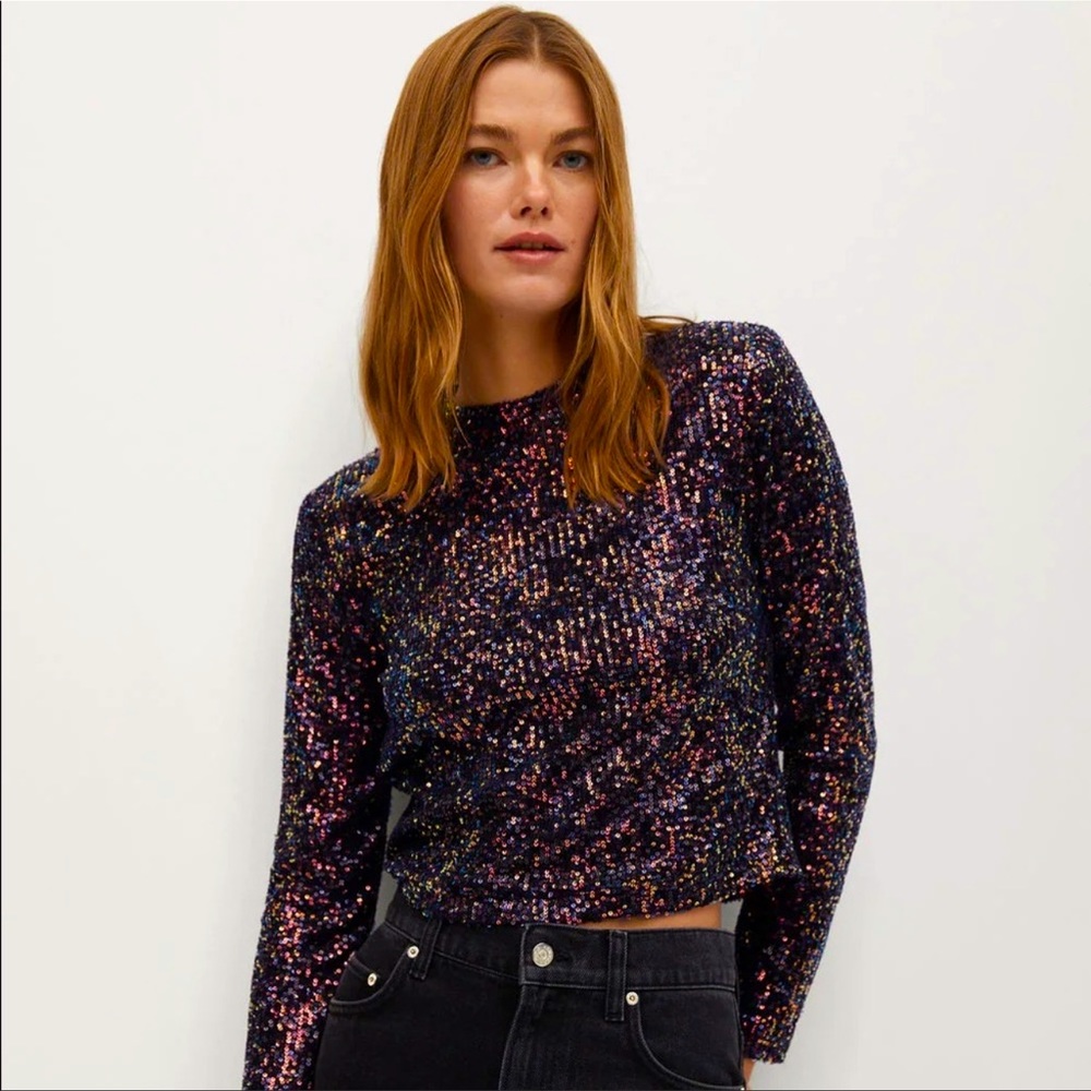 Mango sequin top